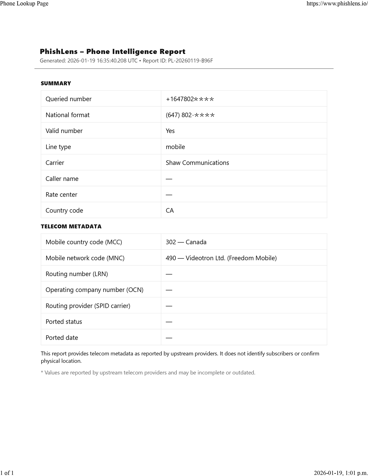 Sample report 3 preview